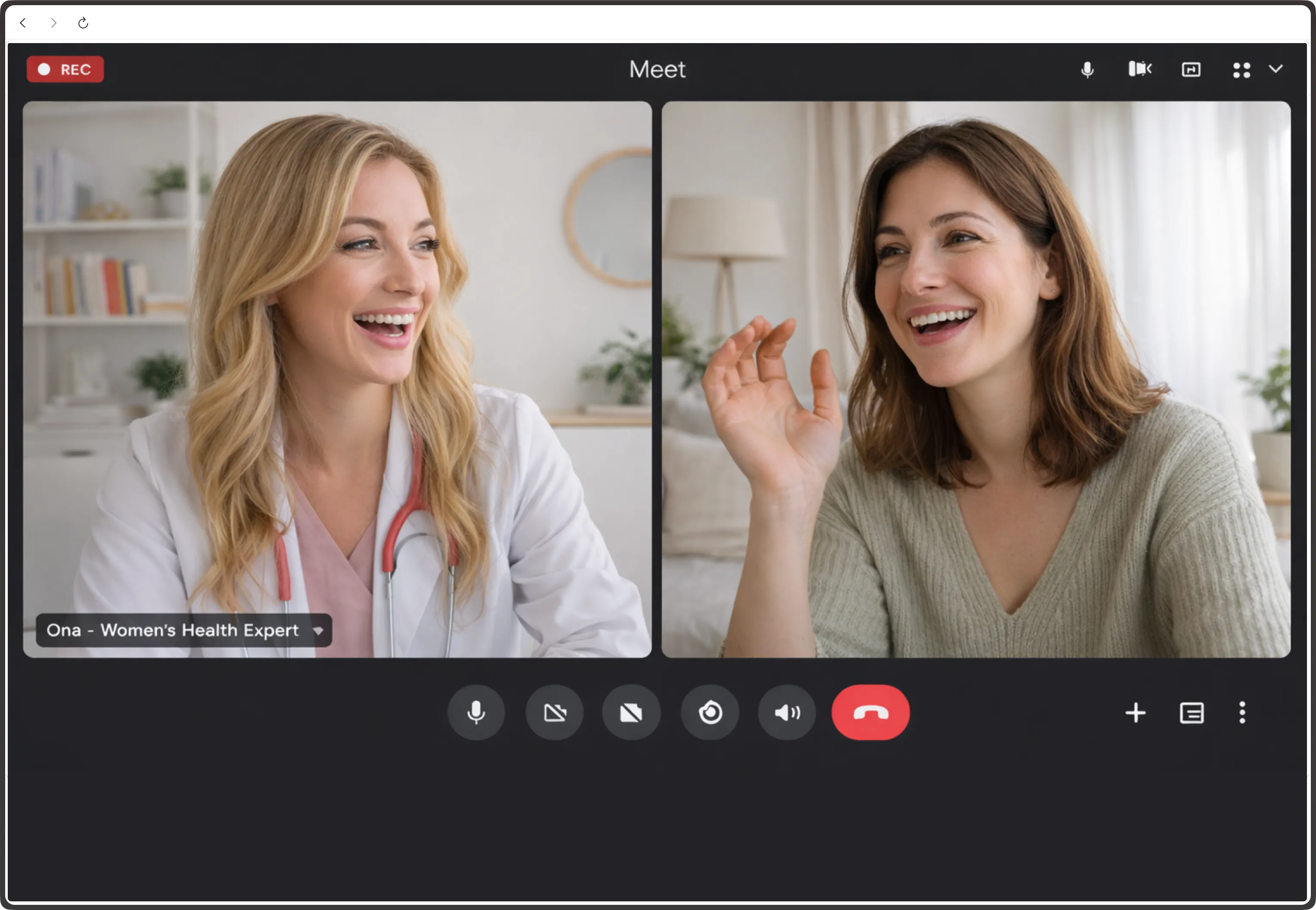 Video consultation with a health practitioner